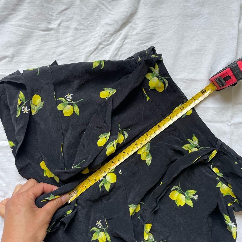 Rails 100% Silk Gigi Black/Lemon Print Pleated Hi… - image 6